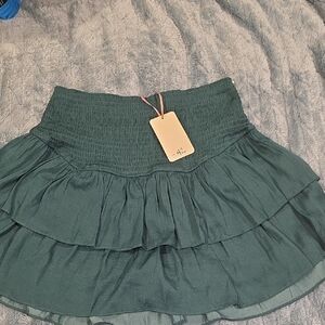 Entro Forest Green Mini Skirt